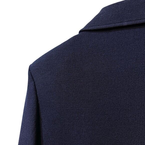 St. John Collection By Marie Gray Womens Four Button Santana Knit Jacket 10 Navy - Picture 7 of 13